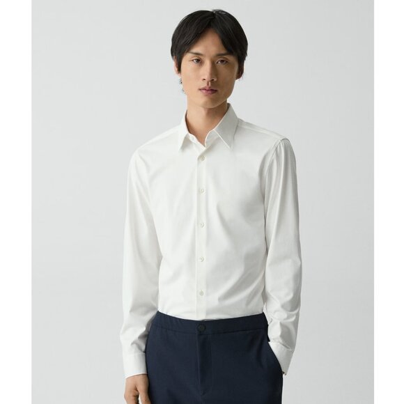 NEW!! Theory Sylvain Structure Knit Button Up Shirt L - Picture 1 of 7